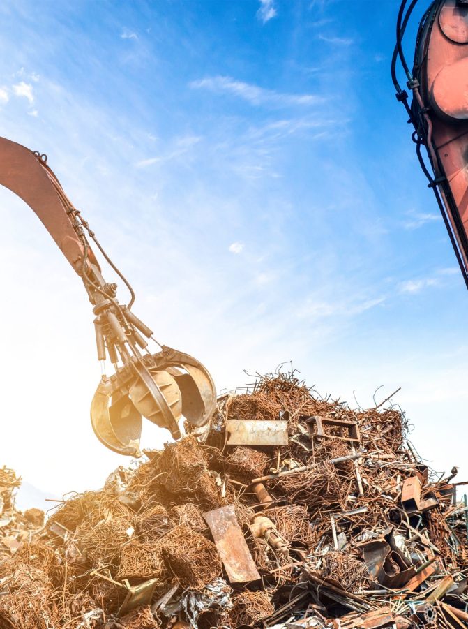 Crane grab scrap Crane grab scrap